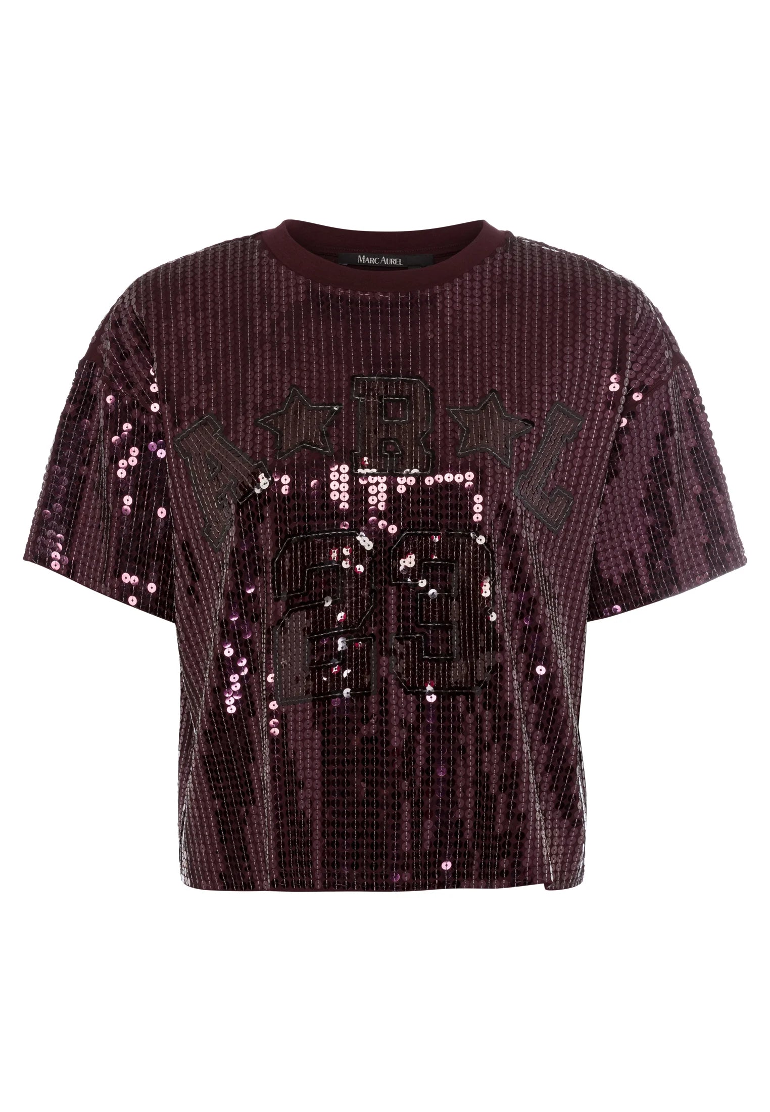 Marc Aurel College-style sequin shirt
