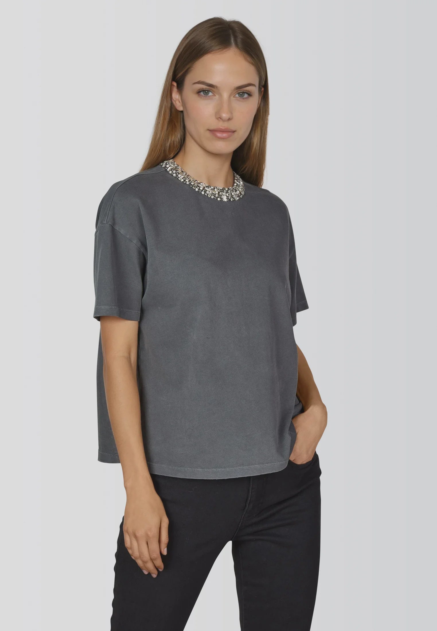 Marc Aurel T-shirt sequins and embroidery