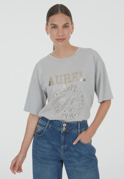 Marc Aurel T-shirt with foil print