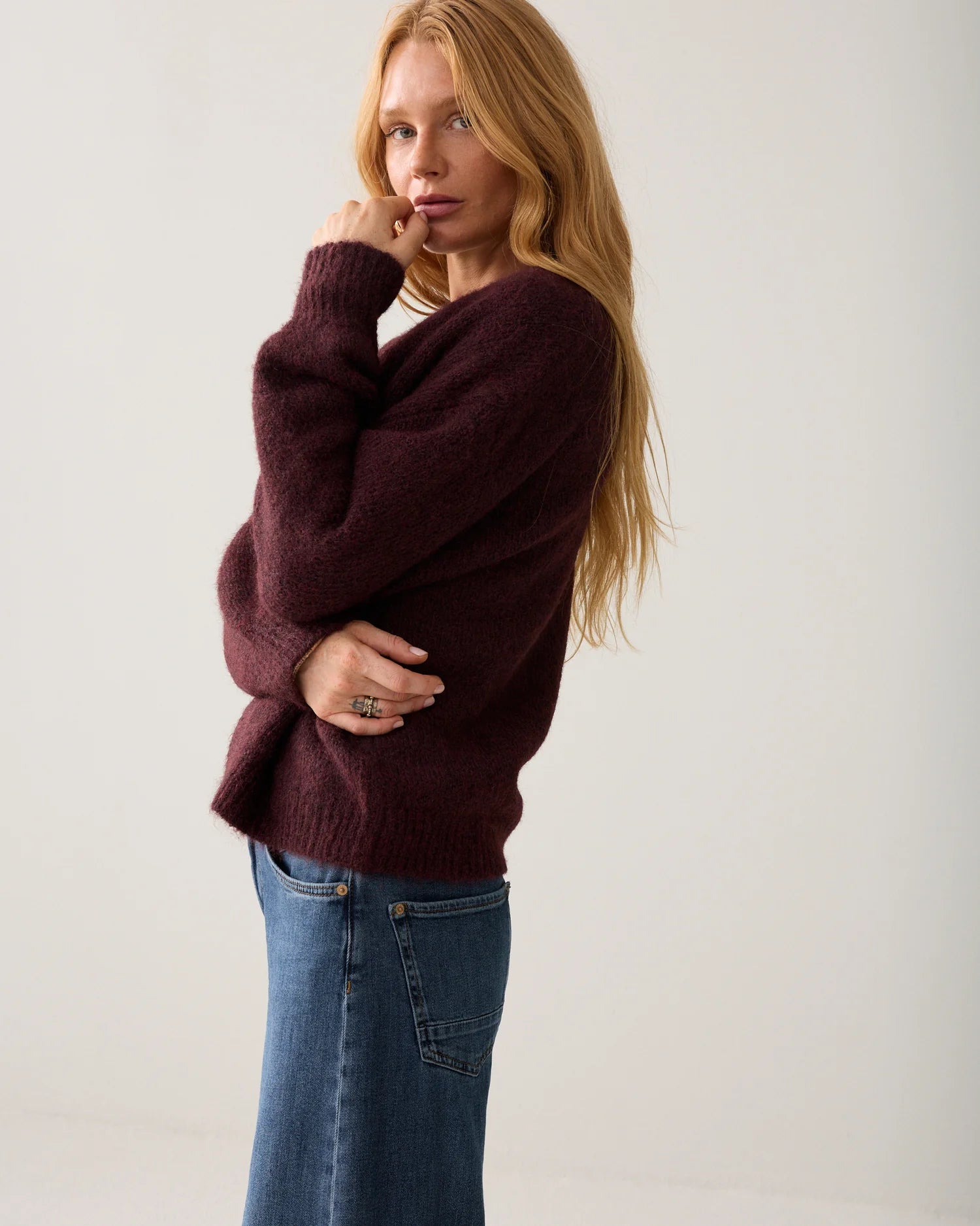 Summum Soft cardigan with puff sleeves