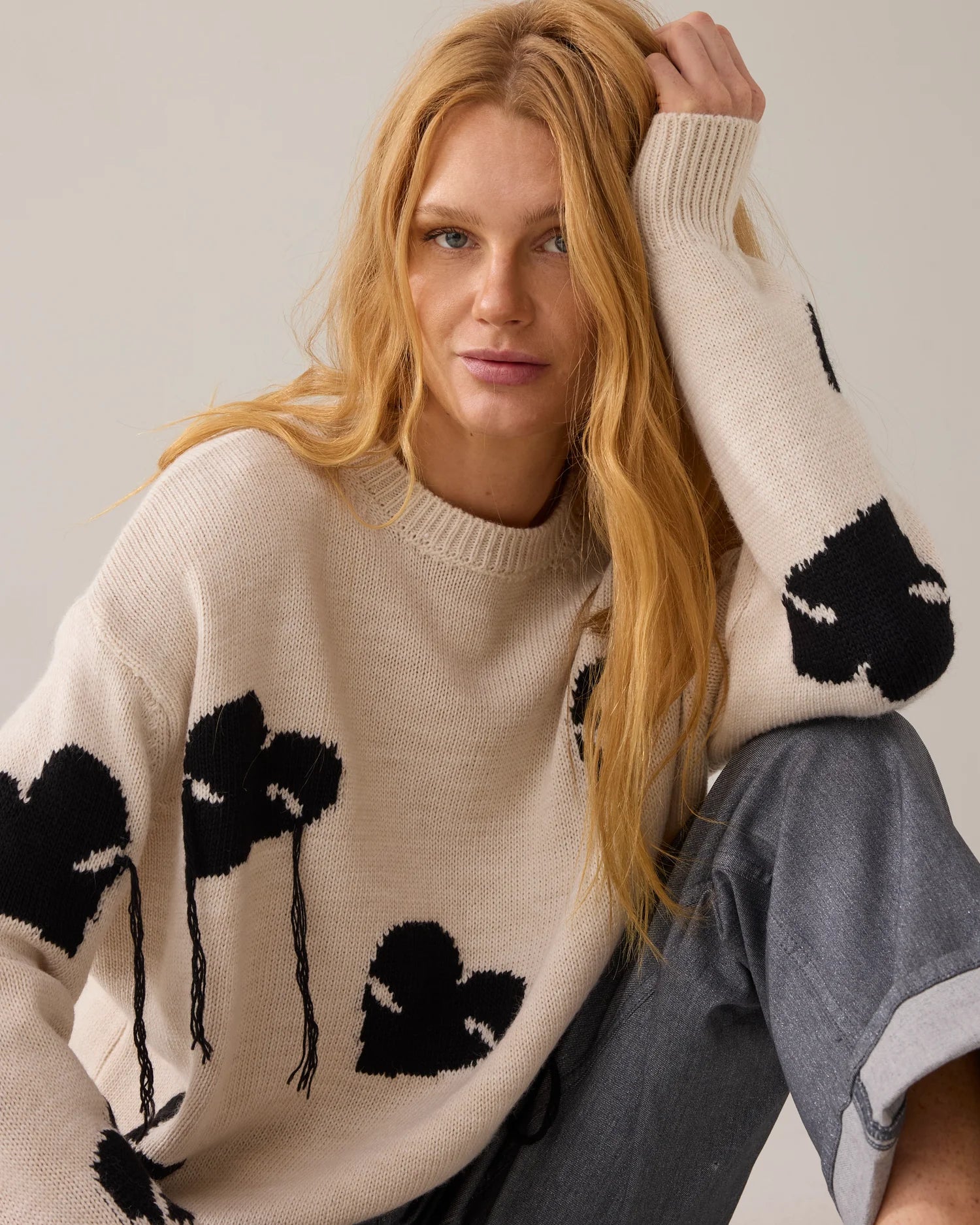 Summum Boyfriend jumper with hearts