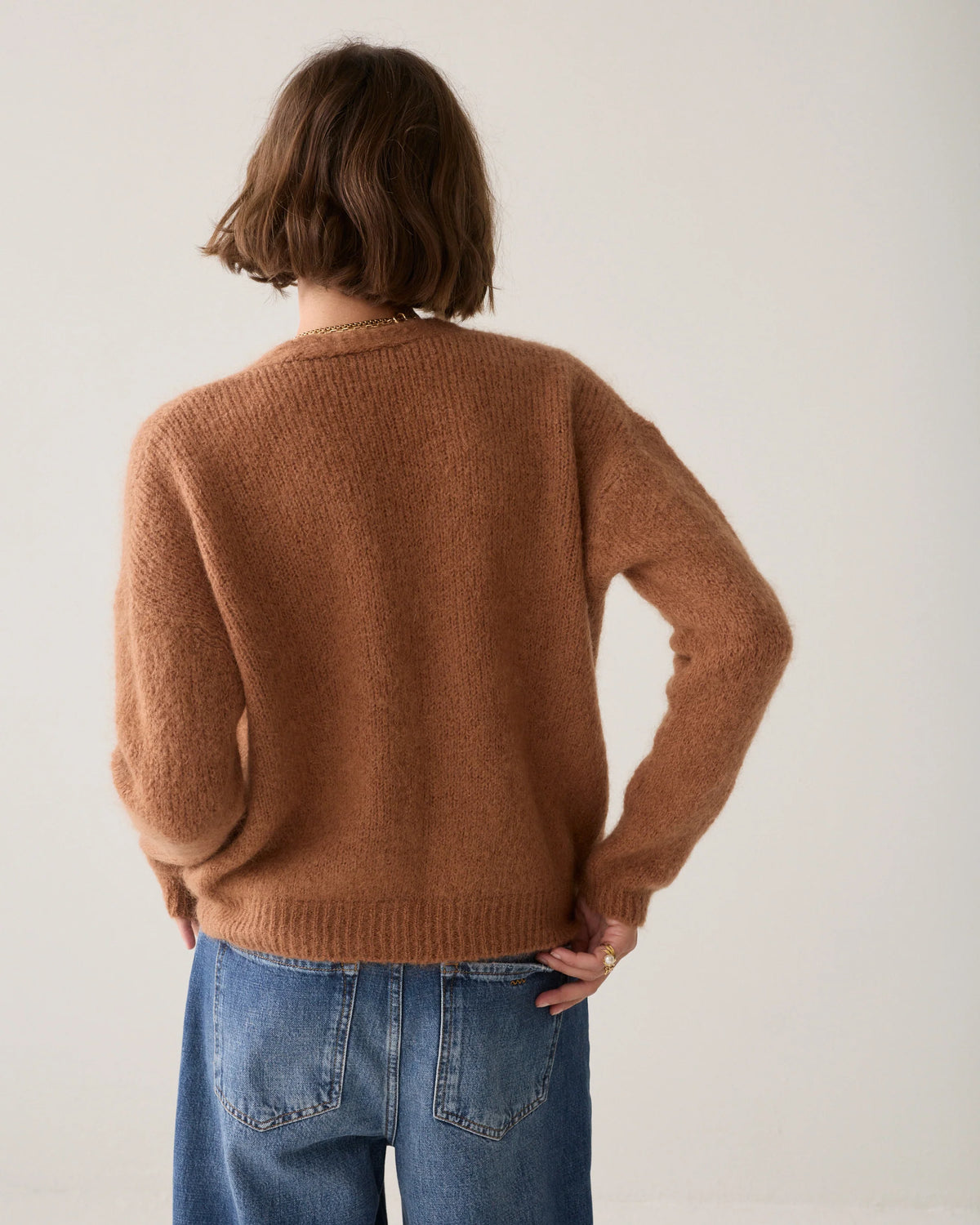 Summum Wrap cardigan in an Italian mohair blend