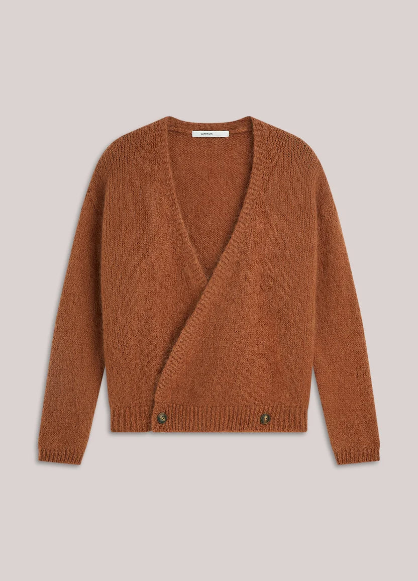 Summum Wrap cardigan in an Italian mohair blend