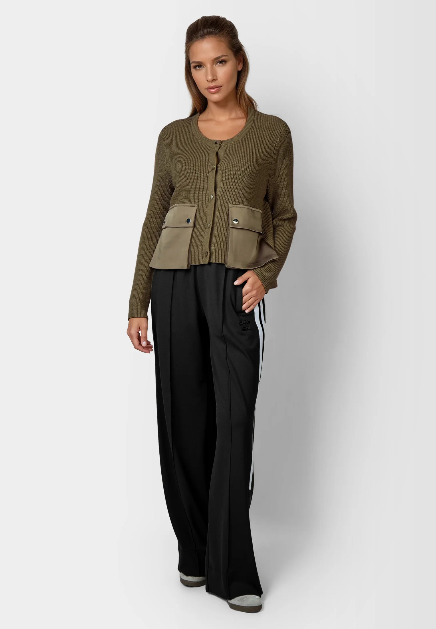 Marc Aurel Cardigan with Satin Pockets