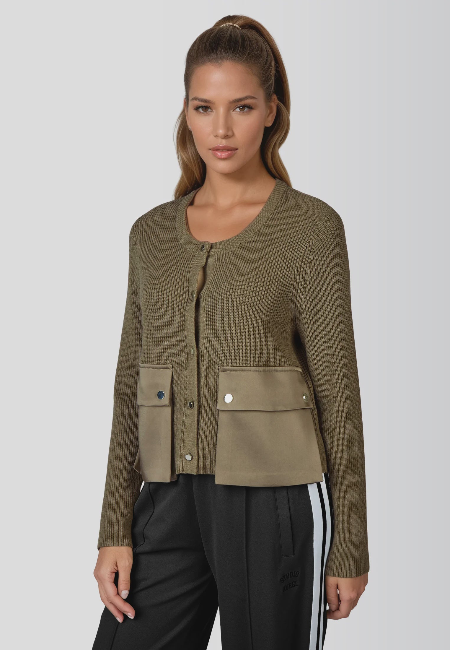 Marc Aurel Cardigan with Satin Pockets