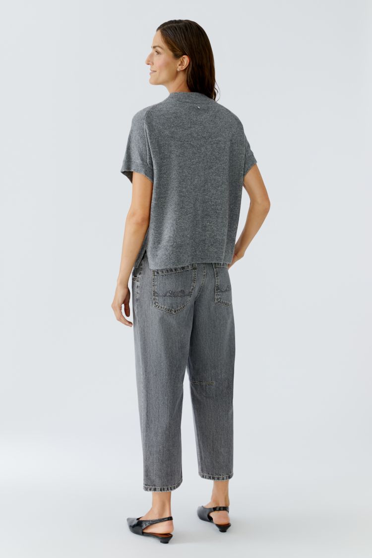 OUI short-sleeve pullover with offset shoulder seam