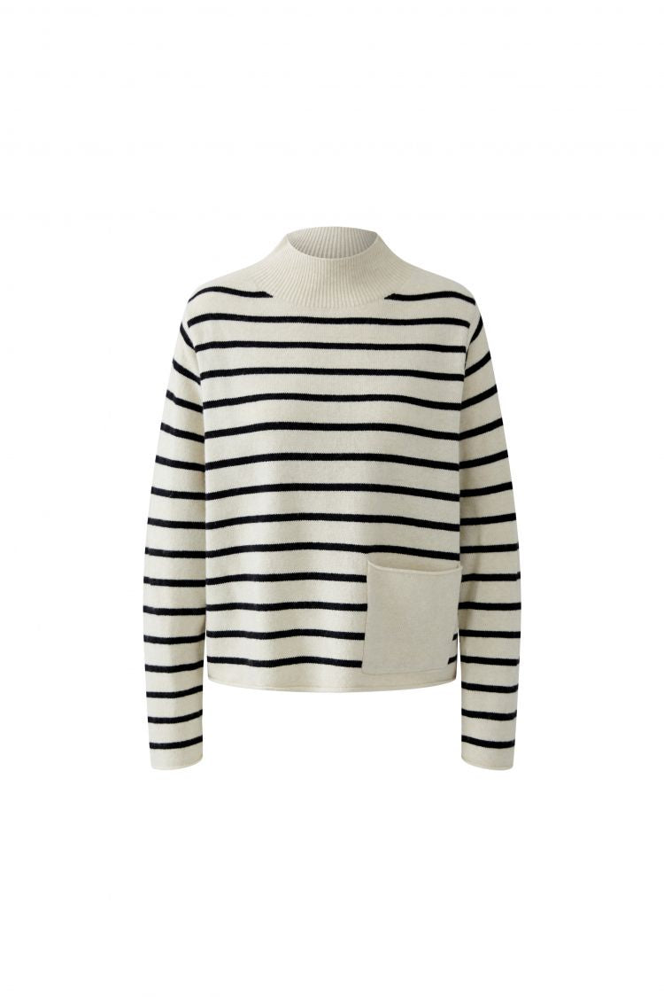 OUI Pullover offwhite black