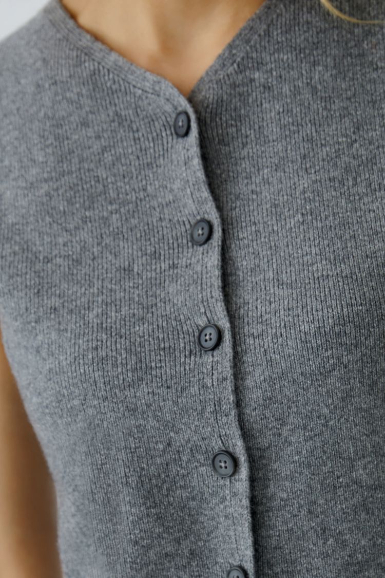 OUI Knitted waistcoat - graphite