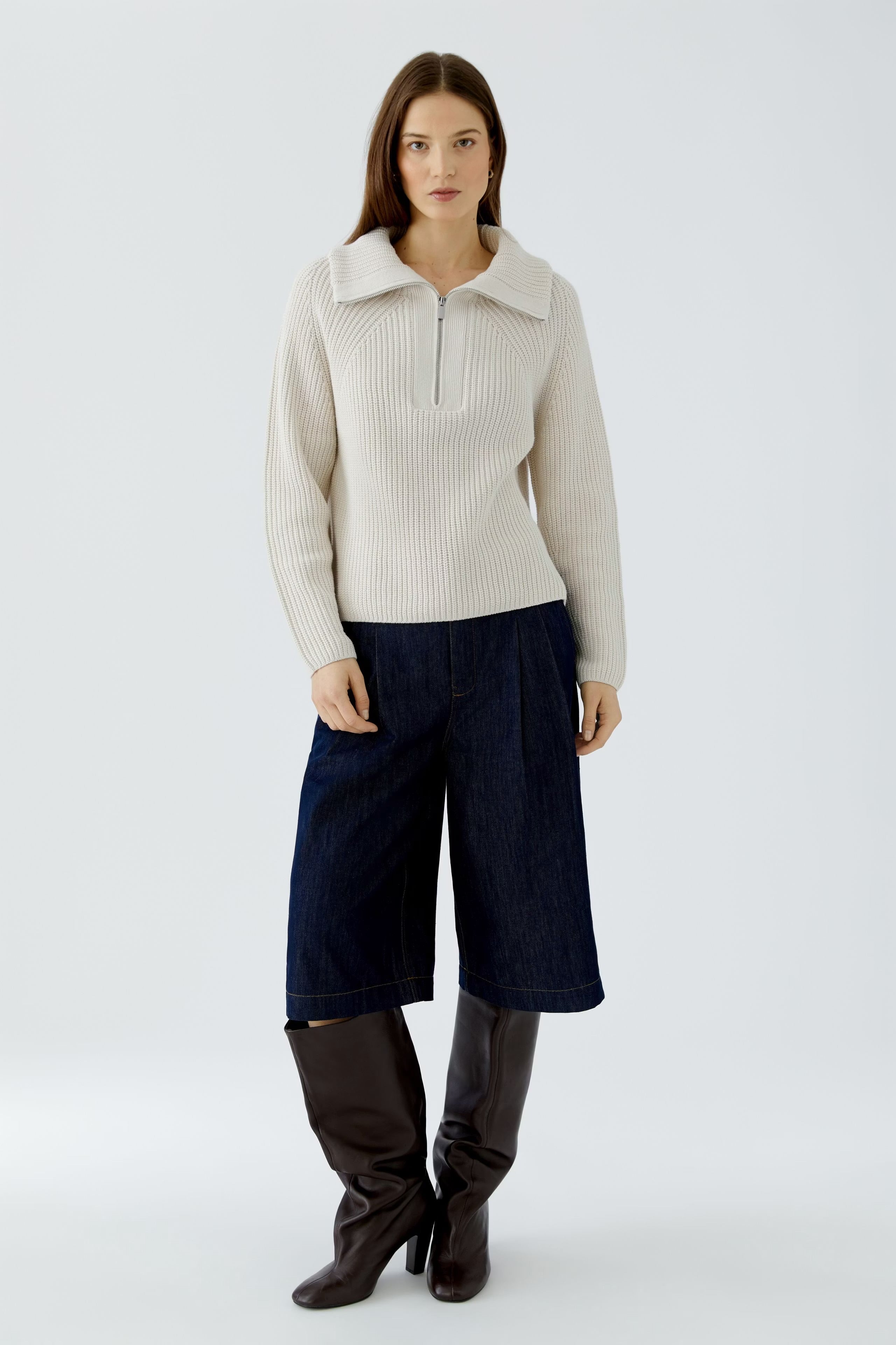 Oui Cotton Troyer pullover