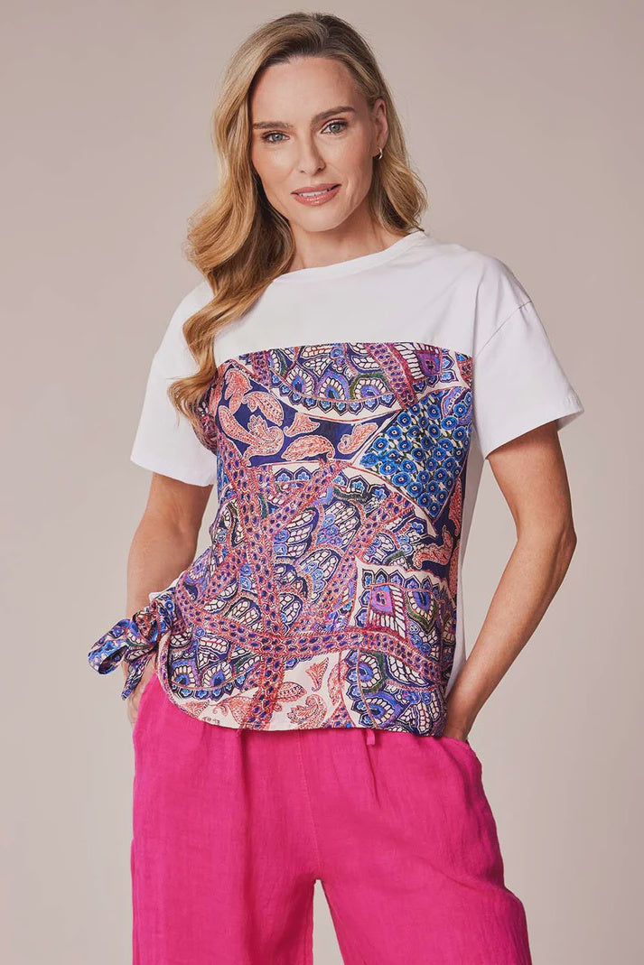 Deck T Shirt With Printed Inset