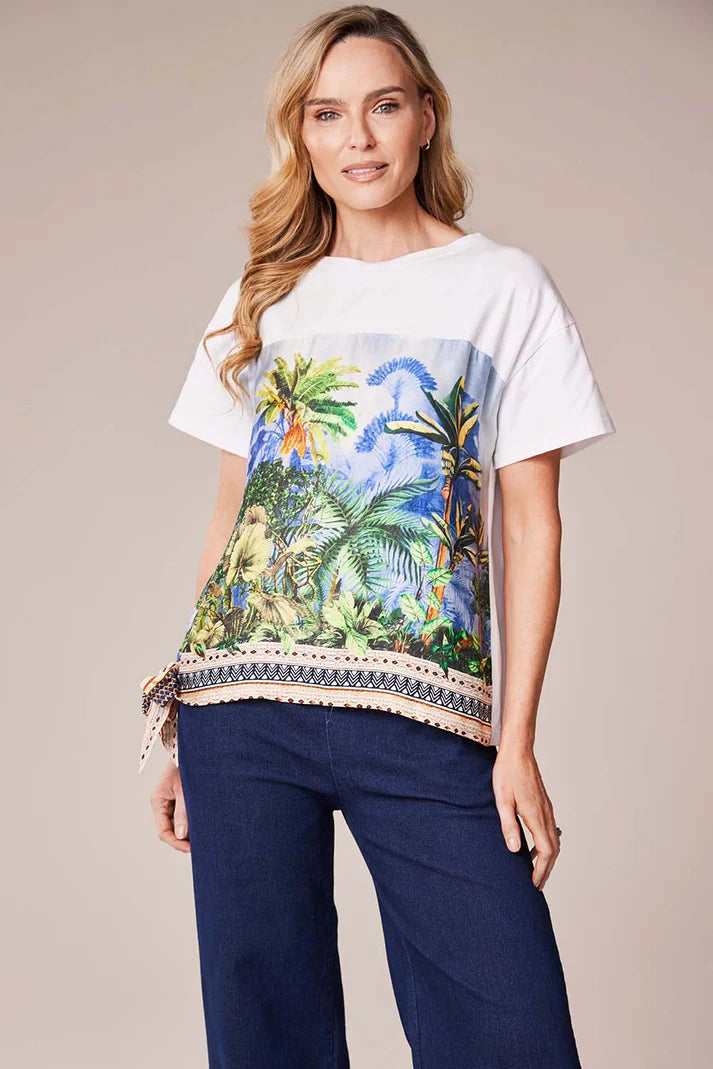 Deck T Shirt With Printed Inset