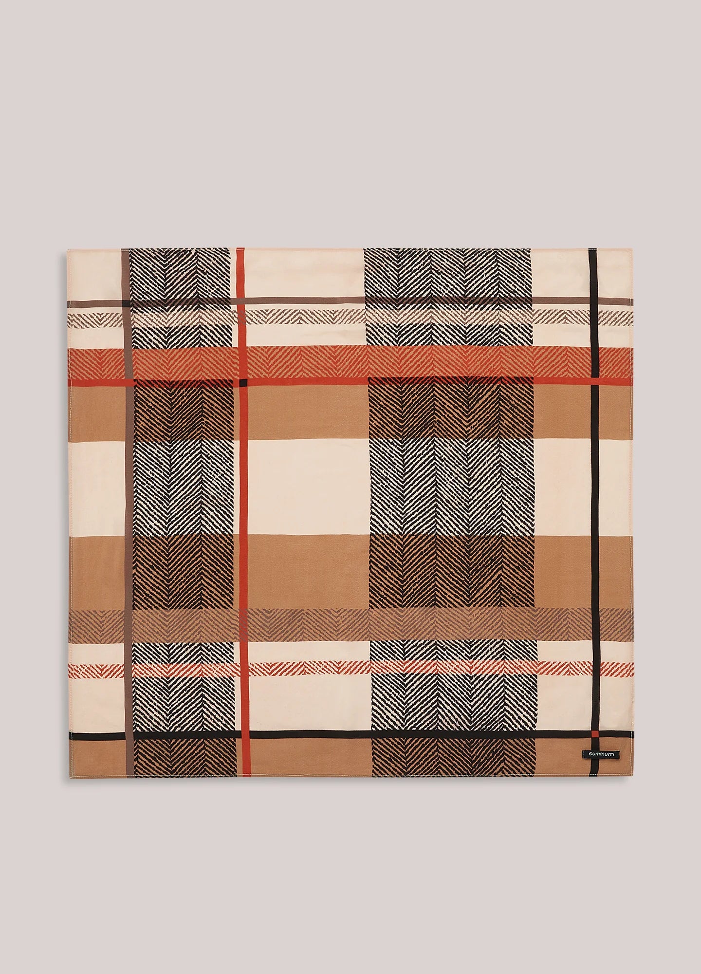 Summum Satin scarf with a checked pattern