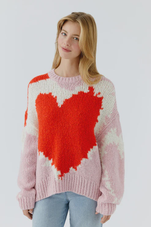 OUI Pullover Rose Red