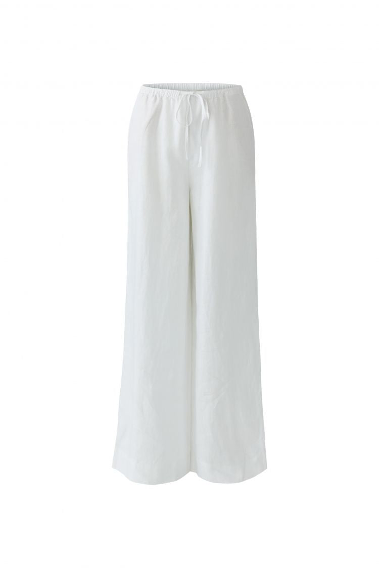 OUI Linen trousers WHITE