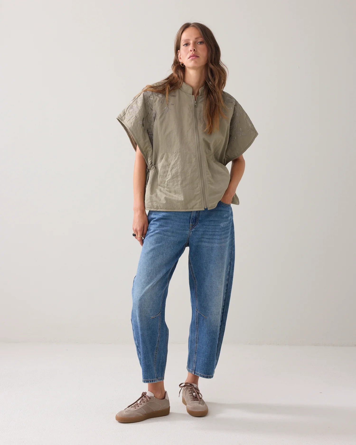 Summum Embroidered gilet with embroidery