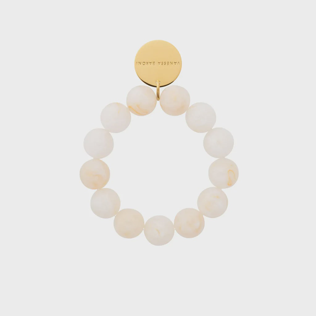 Vanessa Baroni Beads Flex Bracelet pearl marble
