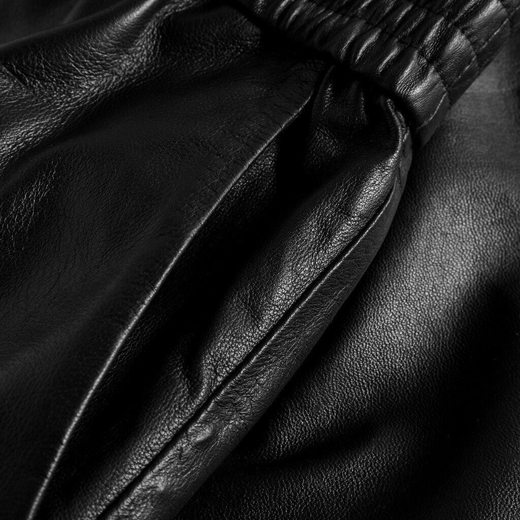 DEPECHE Beautiful Free leather shorts with elastic