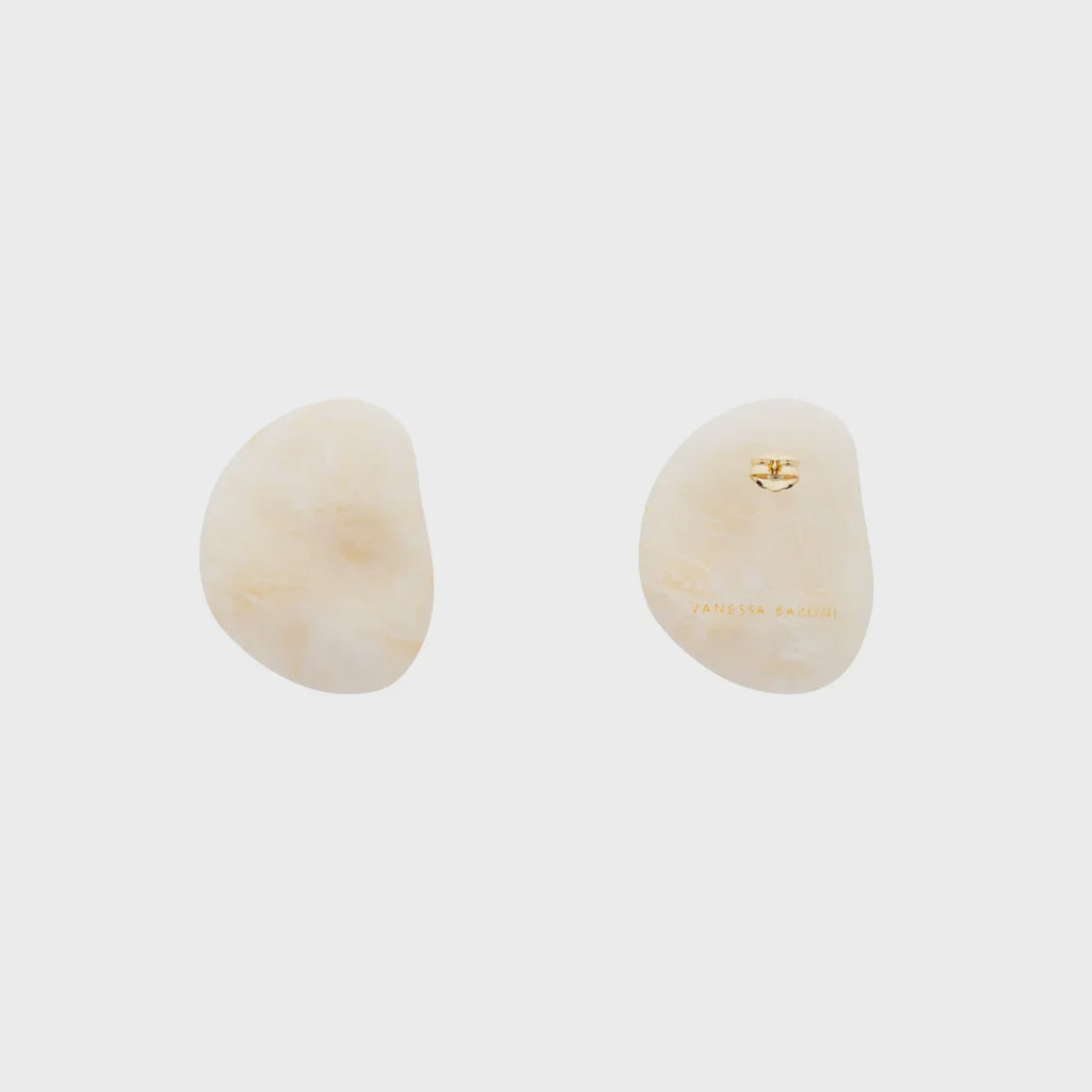 Vanessa Baroni Big Nugget Earring pearl marble