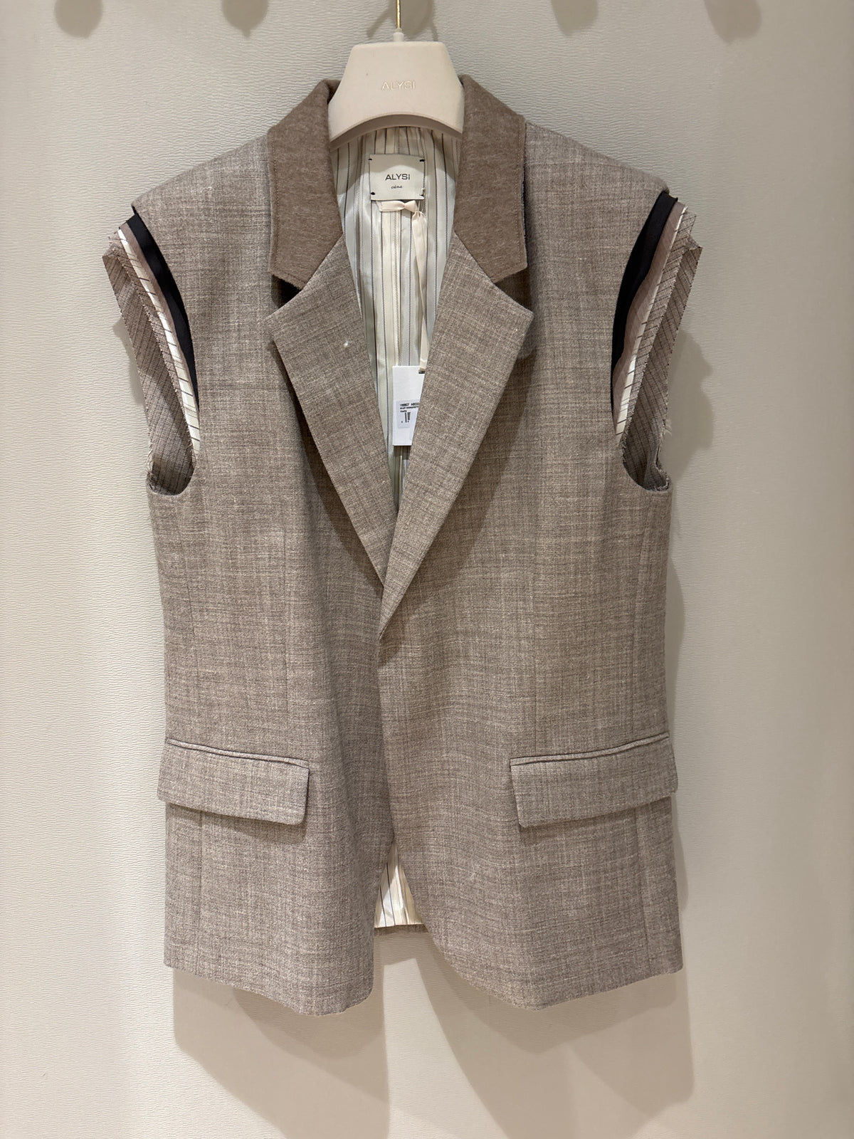 ALYSI SINGLE-BREASTED WOOL WAISTCOAT
