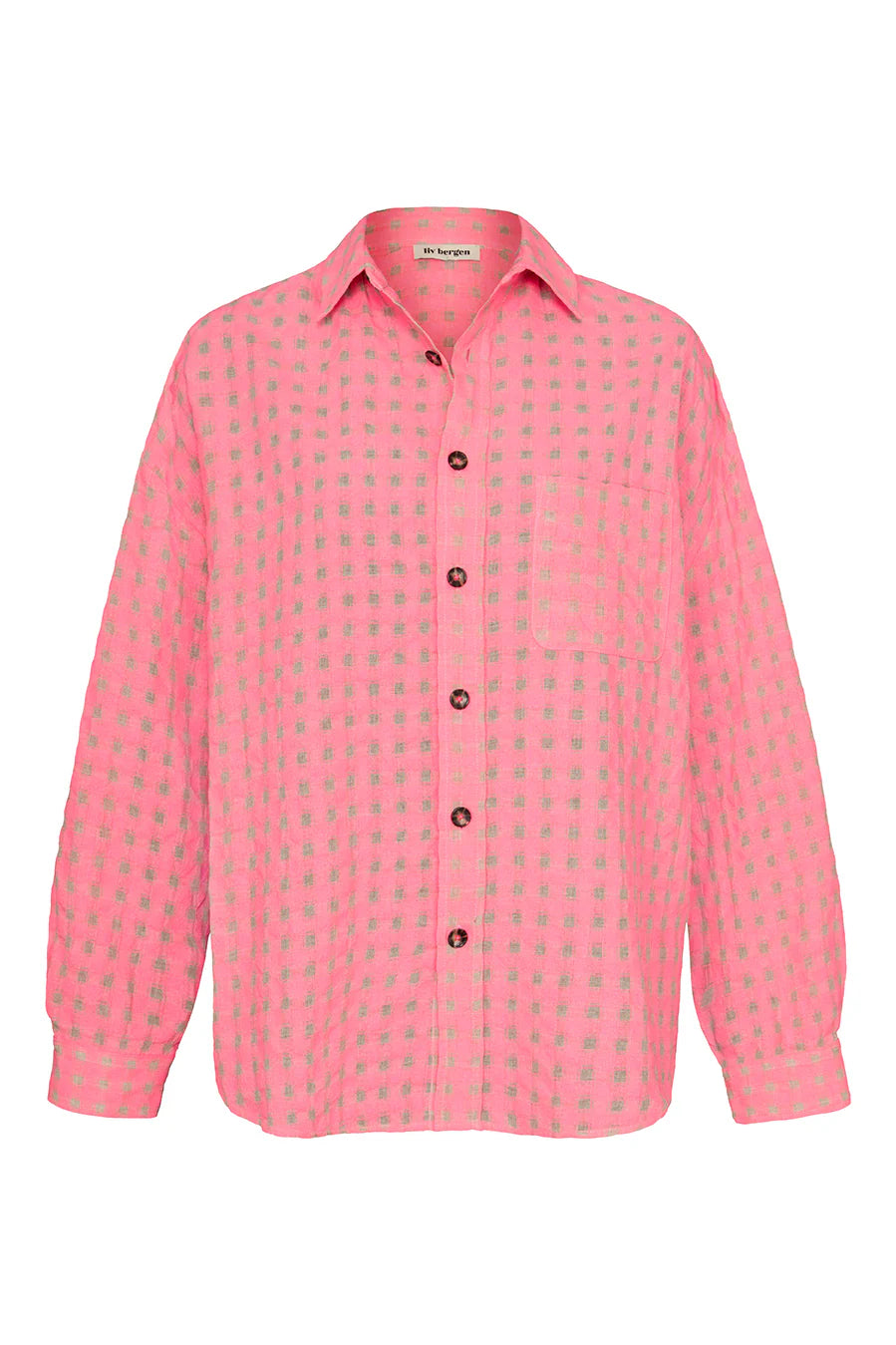 liv bergen Shirt check in pink/beige