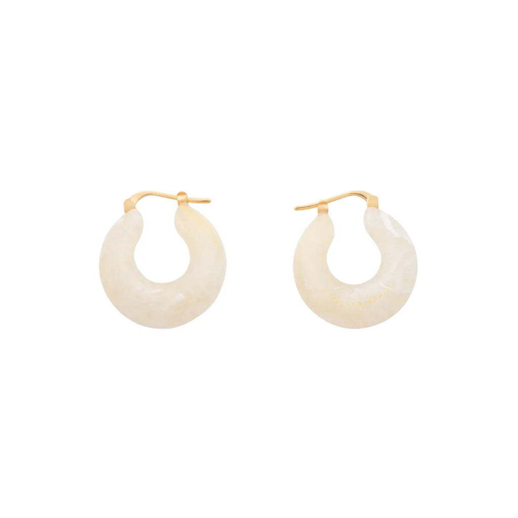 Vanessa Baroni Circlet Earring pearl marble