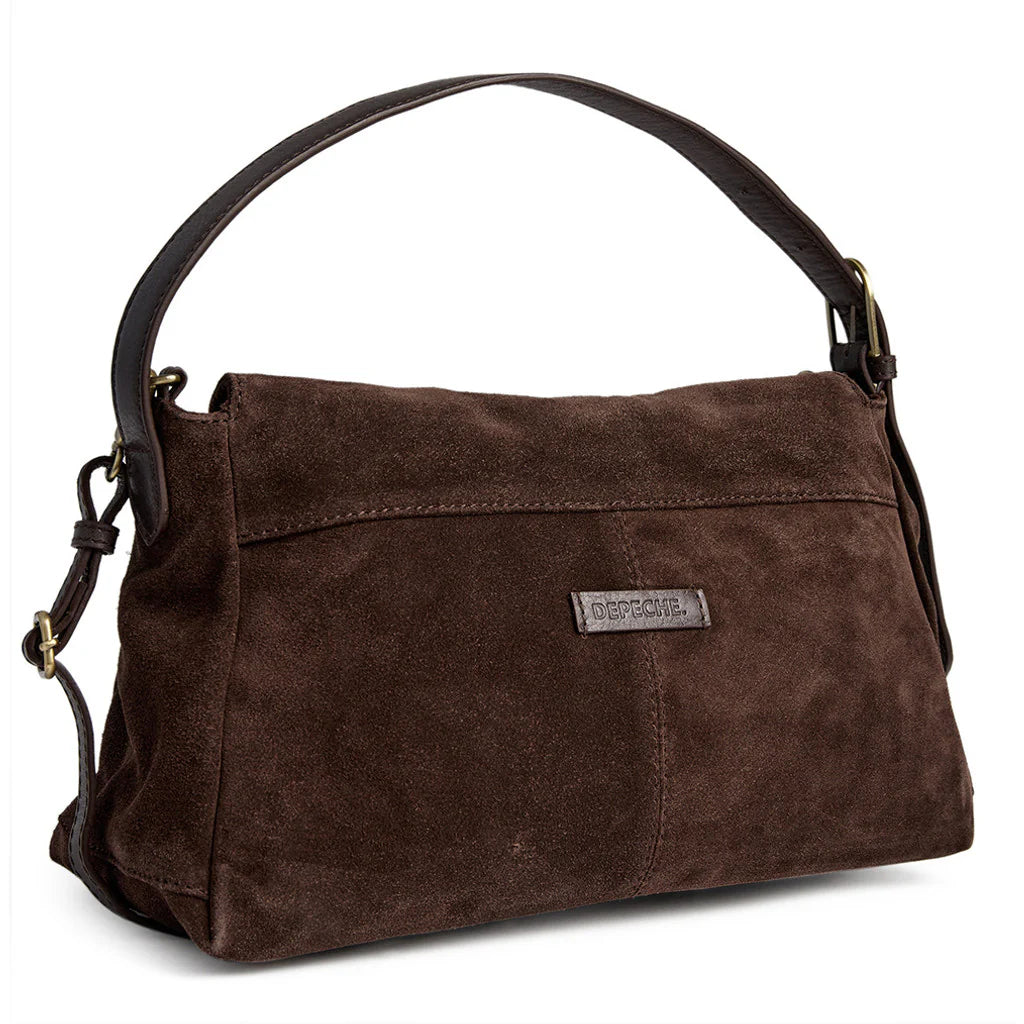 DEPECHE Exclusive suede crossbody bag