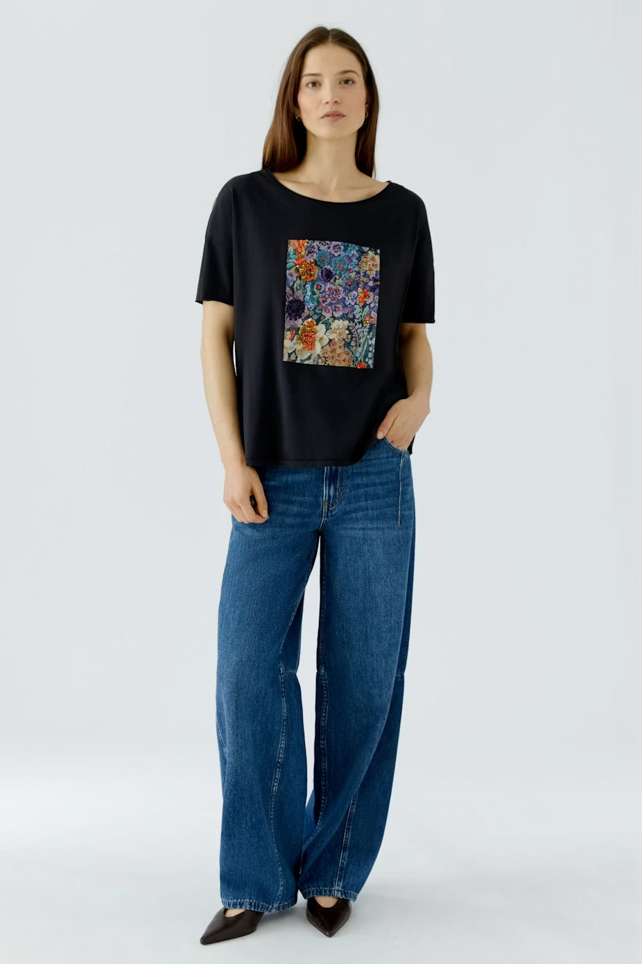 Oui T-shirt - washed out black