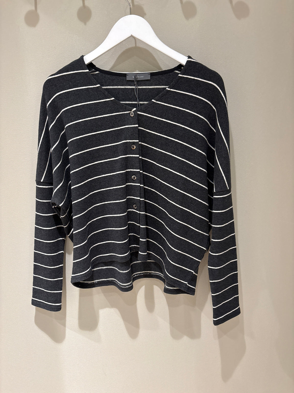 Neirami V neck Stripe Cardigan