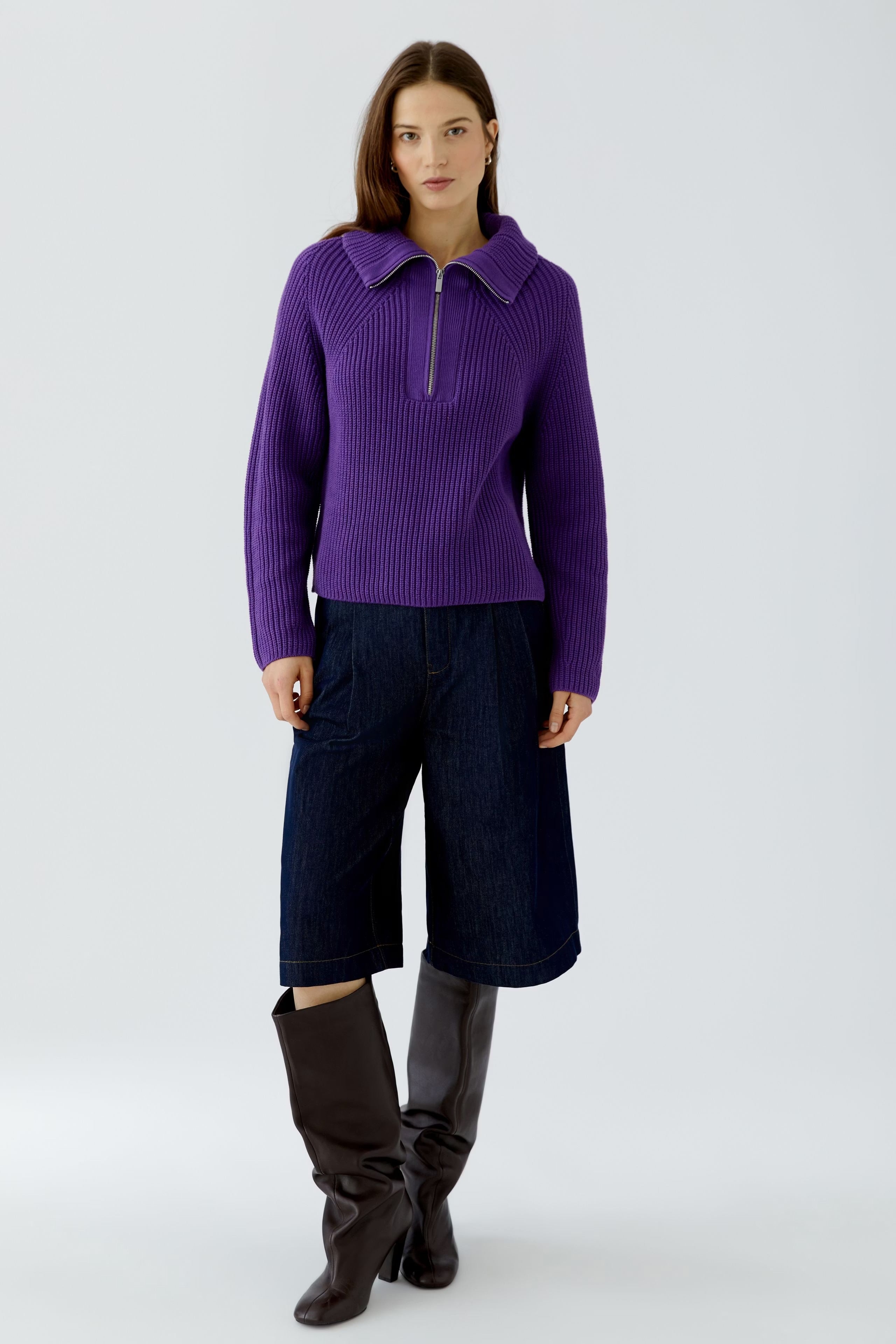 Oui Cotton Troyer pullover
