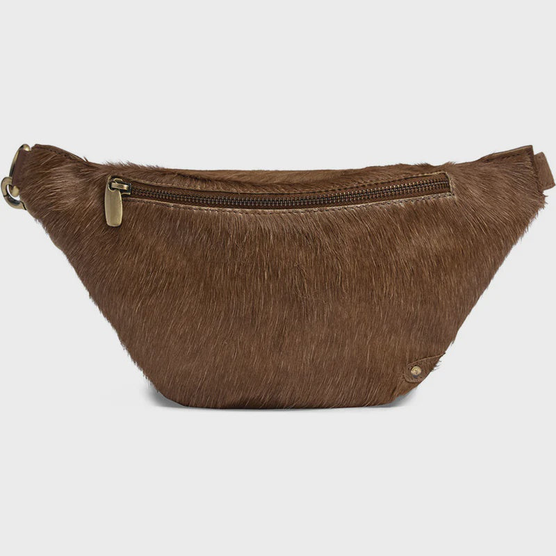 DEPECHE Hair-on leather bumbag