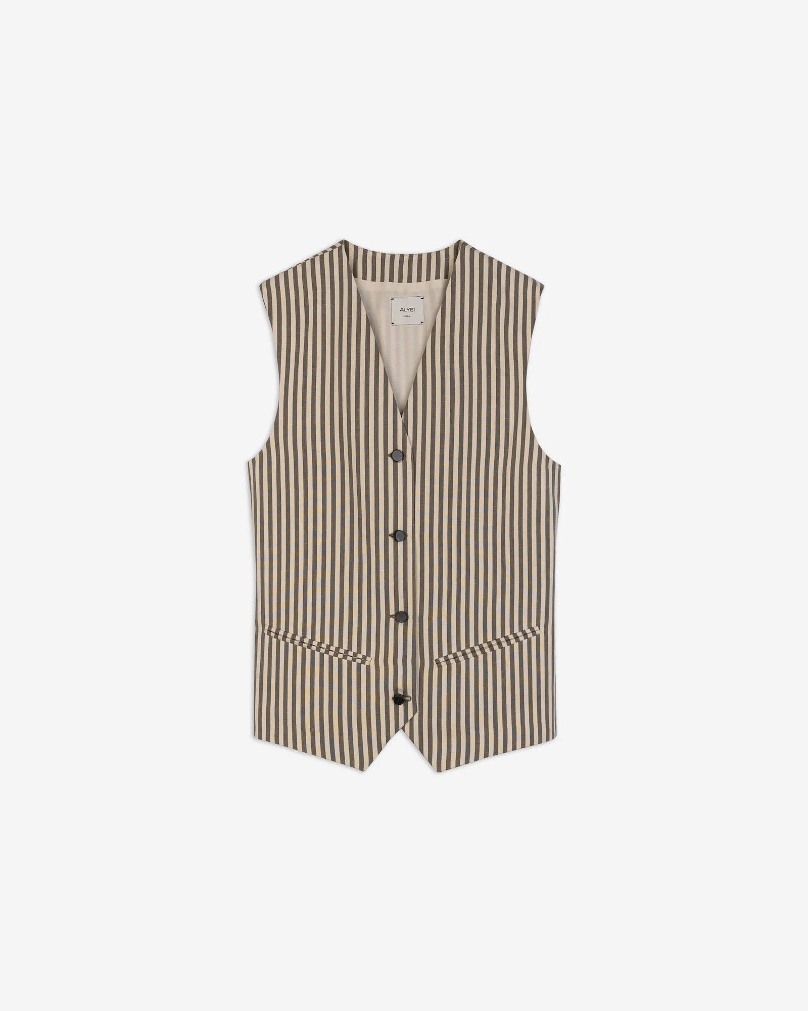 ALYSI STRIPED TAILORED VEST