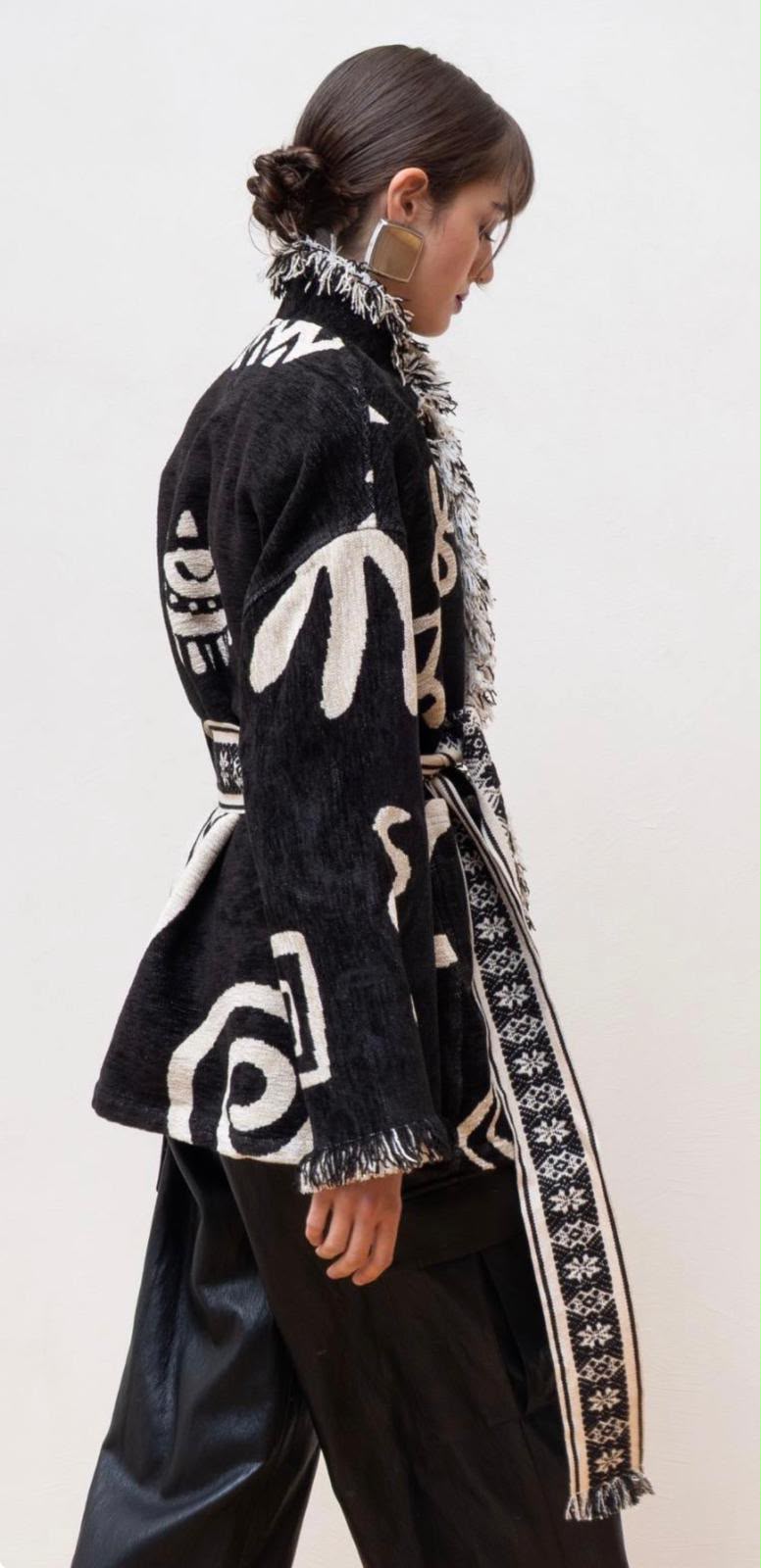 NEMA kimono jacket Black