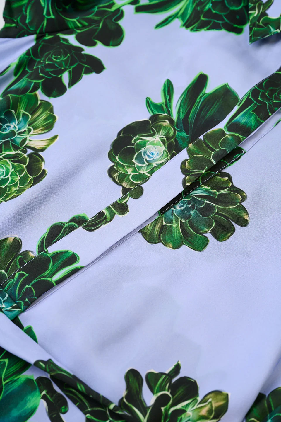 Psophia Aeonium Floral Prin Silk Shirt Dress