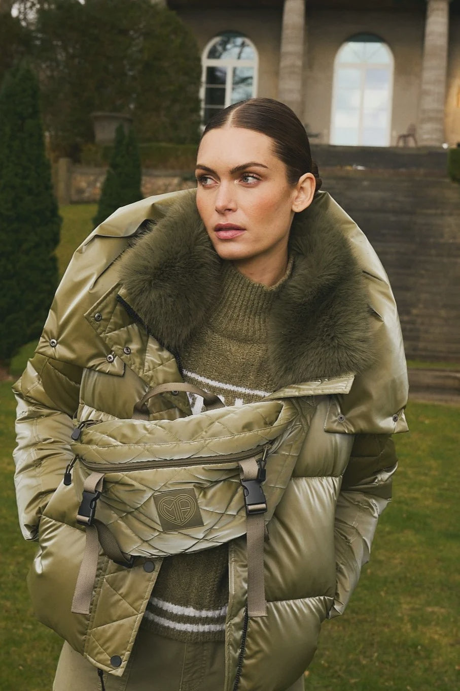 Marc Aurel Puffer jacket in shimmering look