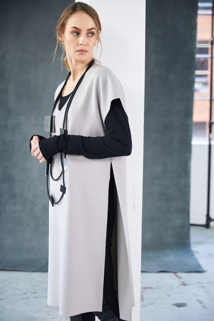 NAYA Long line top with dipped hemline