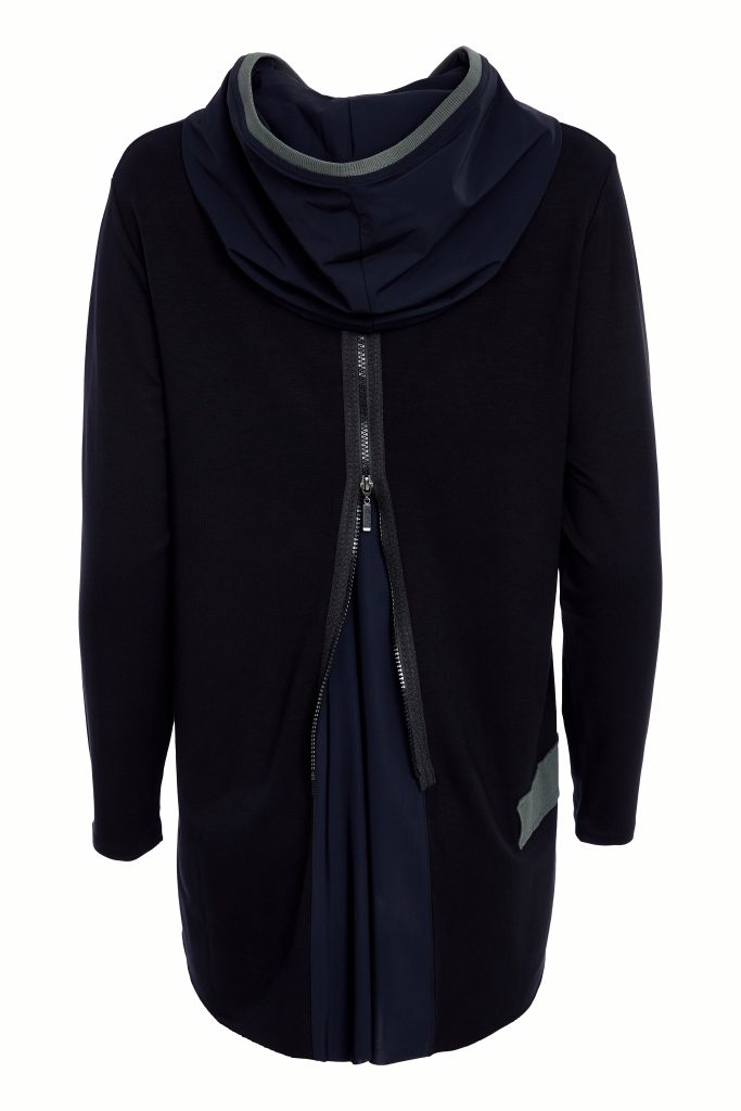 NAYA Hooded Top with contrast ribbed trim detail