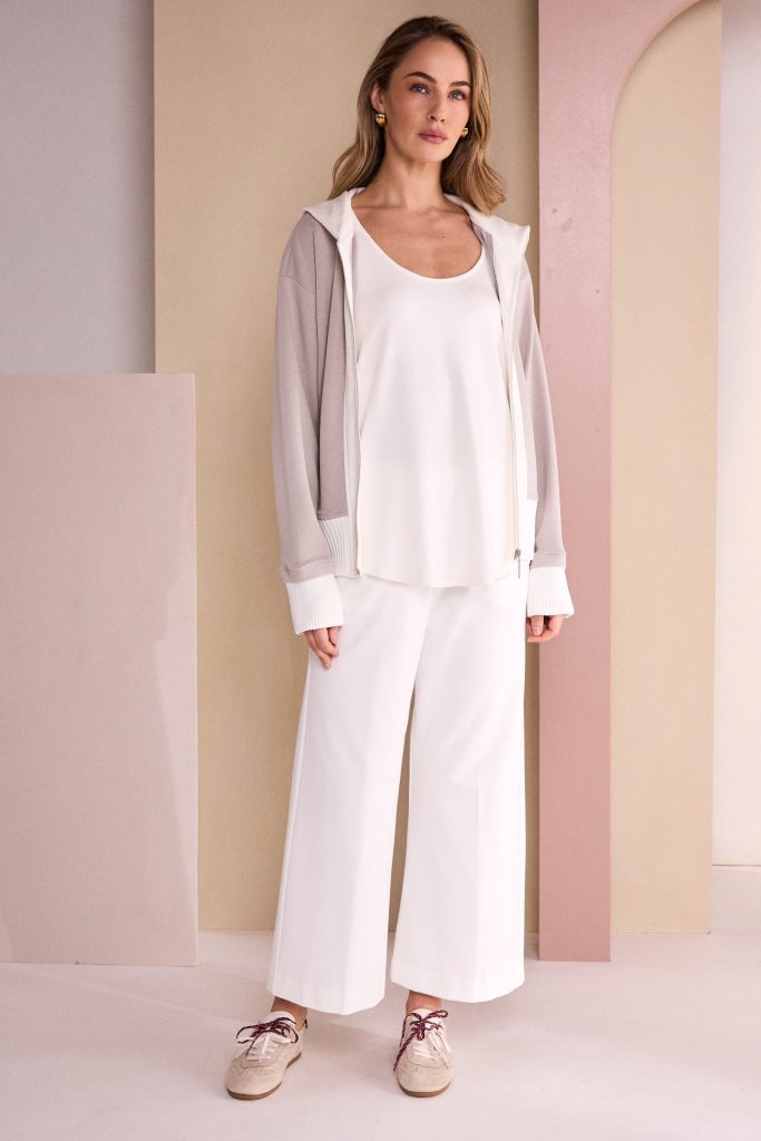NAYA Hooded Jacket With Ribbed Band And Cuff