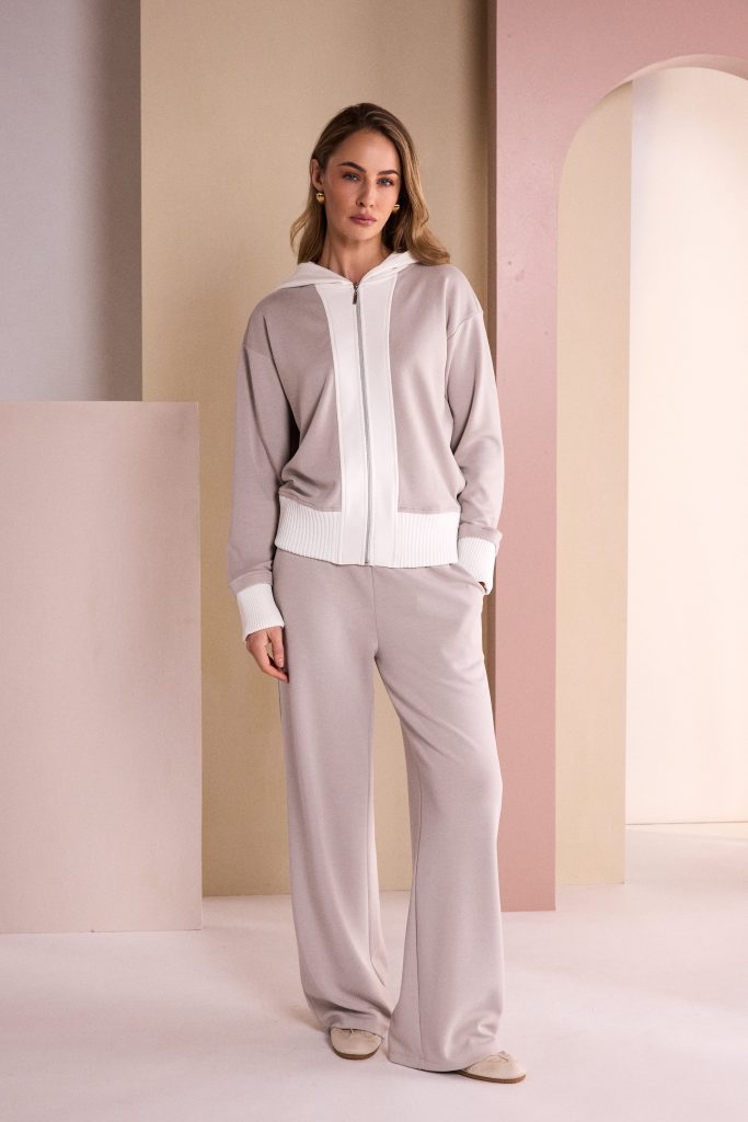 NAYA Hooded Jacket With Ribbed Band And Cuff