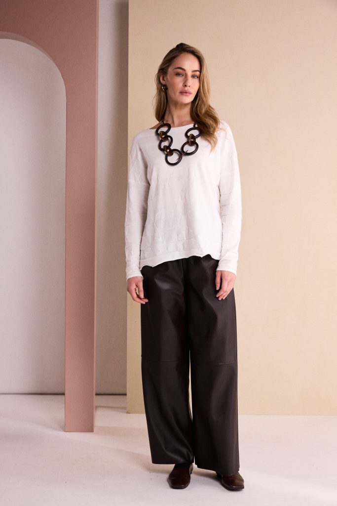 NAYA Circle Design Boat Neck Knit
