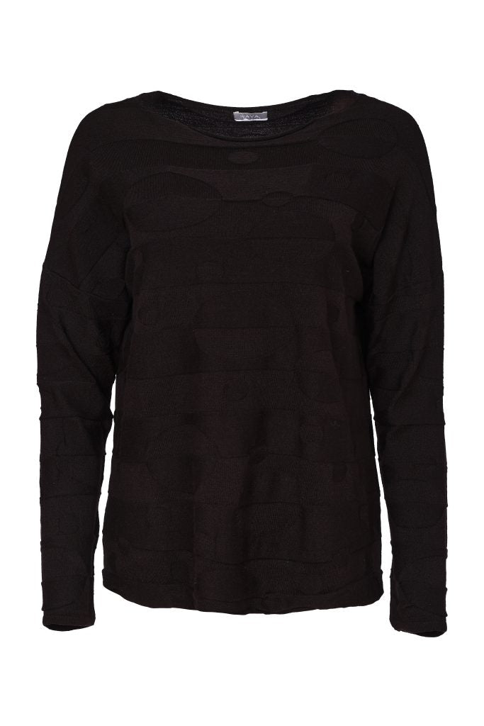 NAYA Circle Design Boat Neck Knit