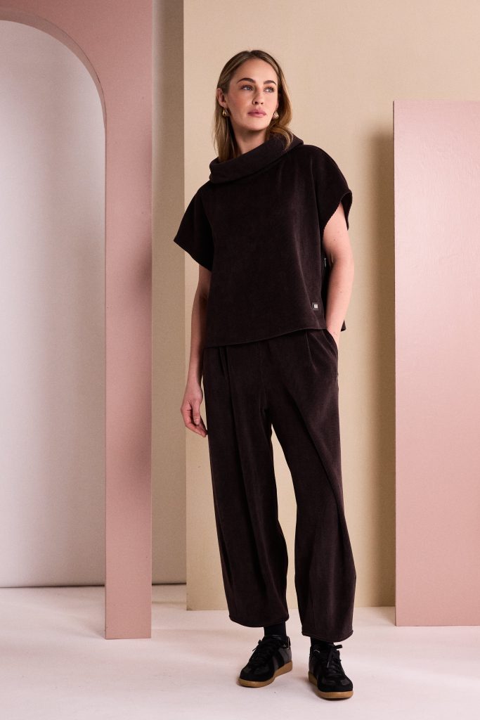 NAYA Soft Cord Trouser With Binding Hemline