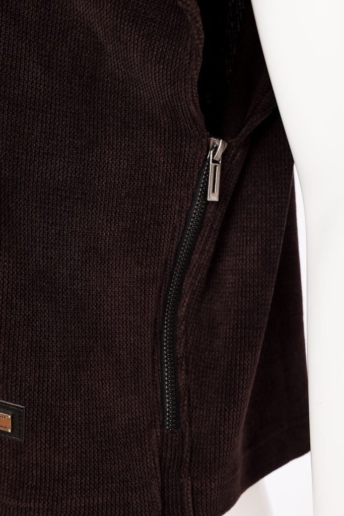 NAYA Soft Ribbed Cowl Neck Top With Zip In Side Seam