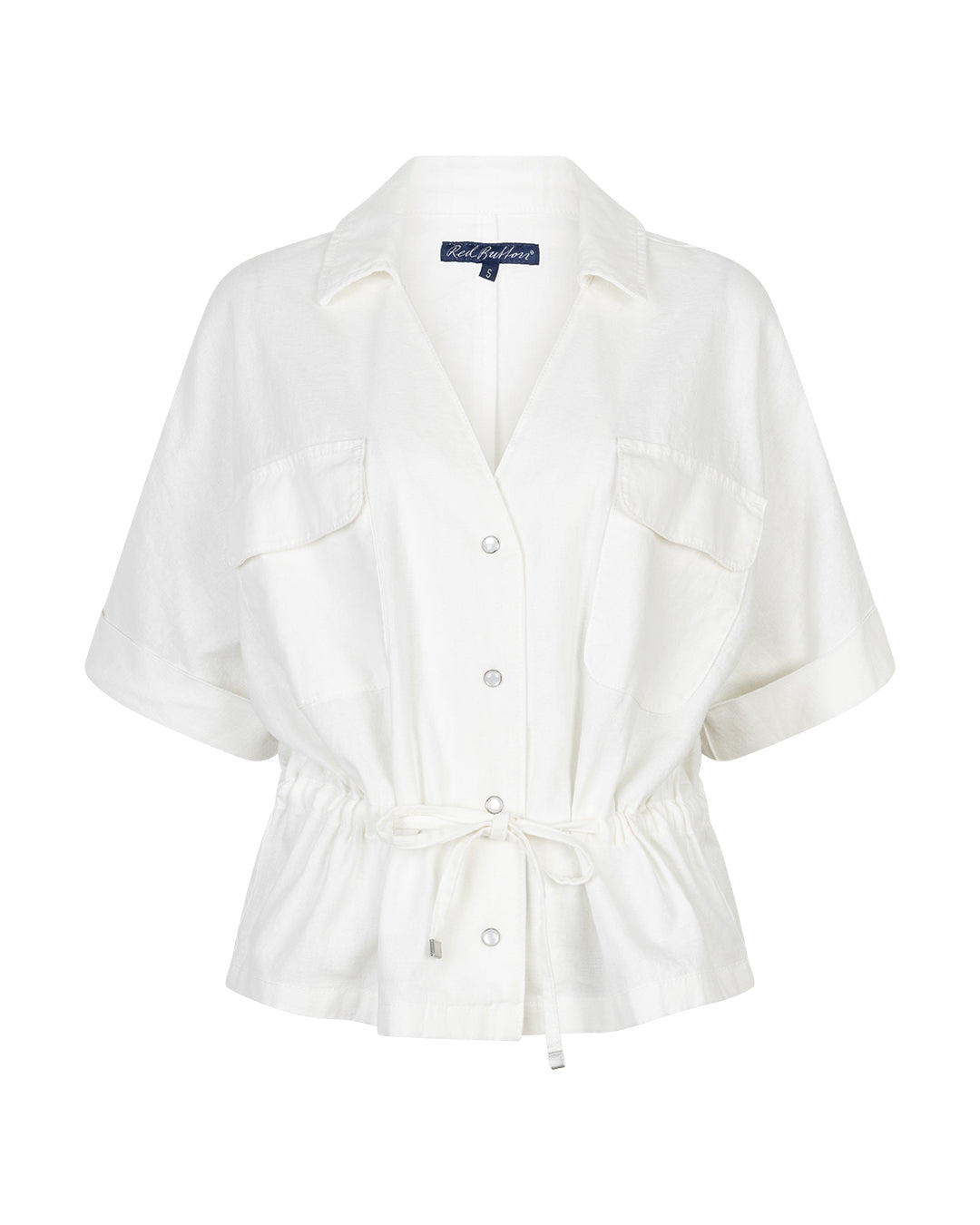 Red Button Drew Drawstring Linen/Co