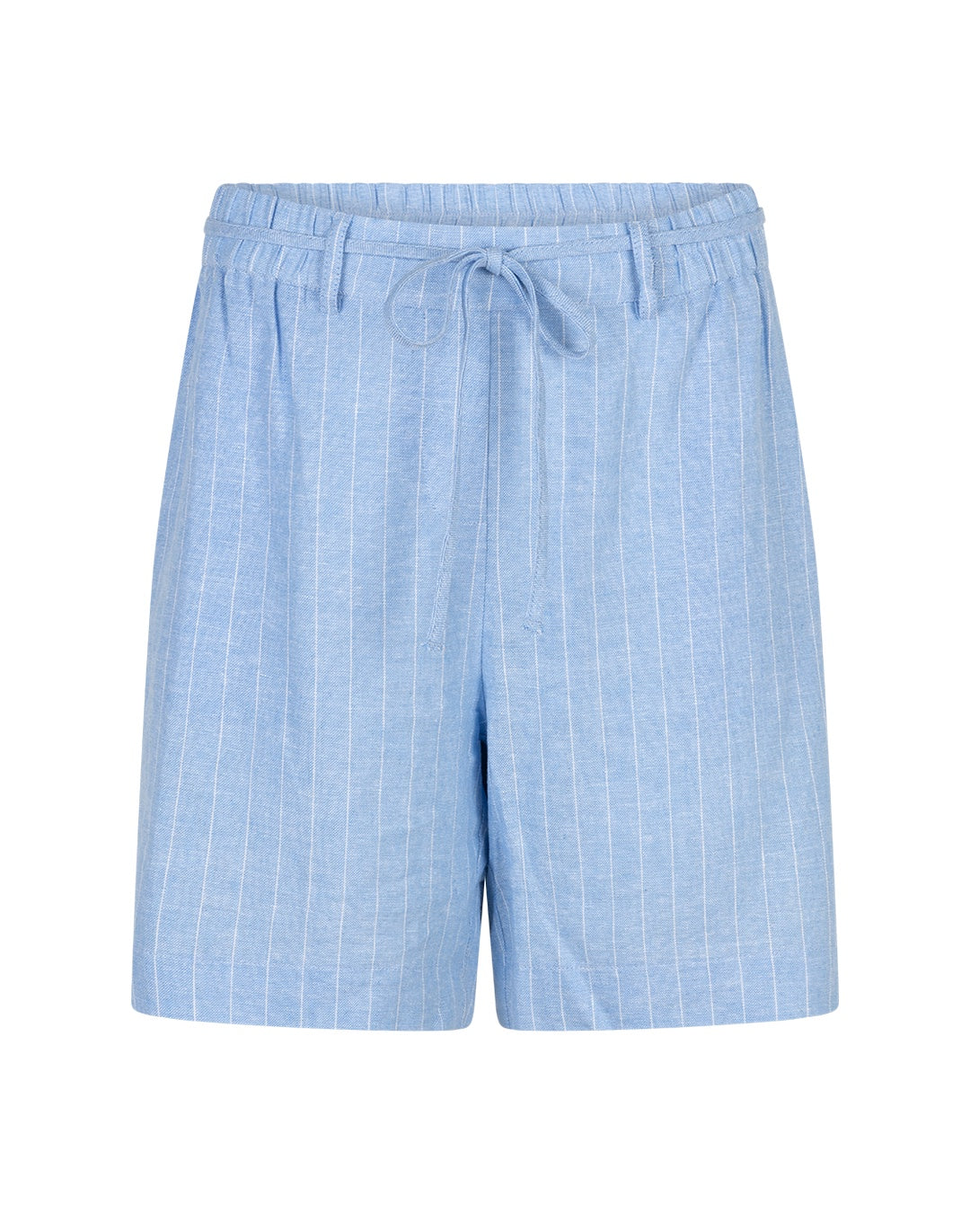 Red Button Cami Short Linen/Visco Pinstripe