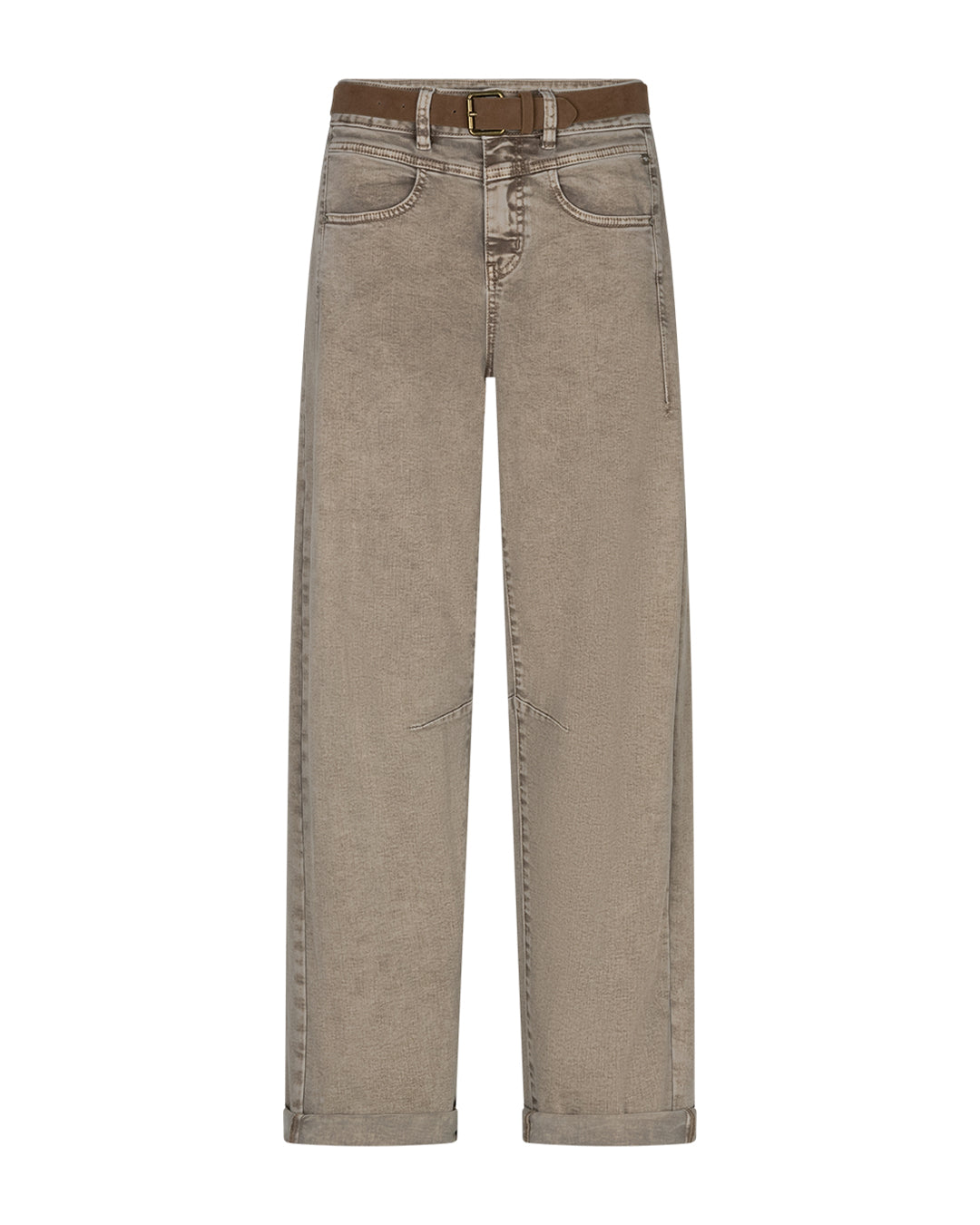 Red Button Korine & belt washed twill