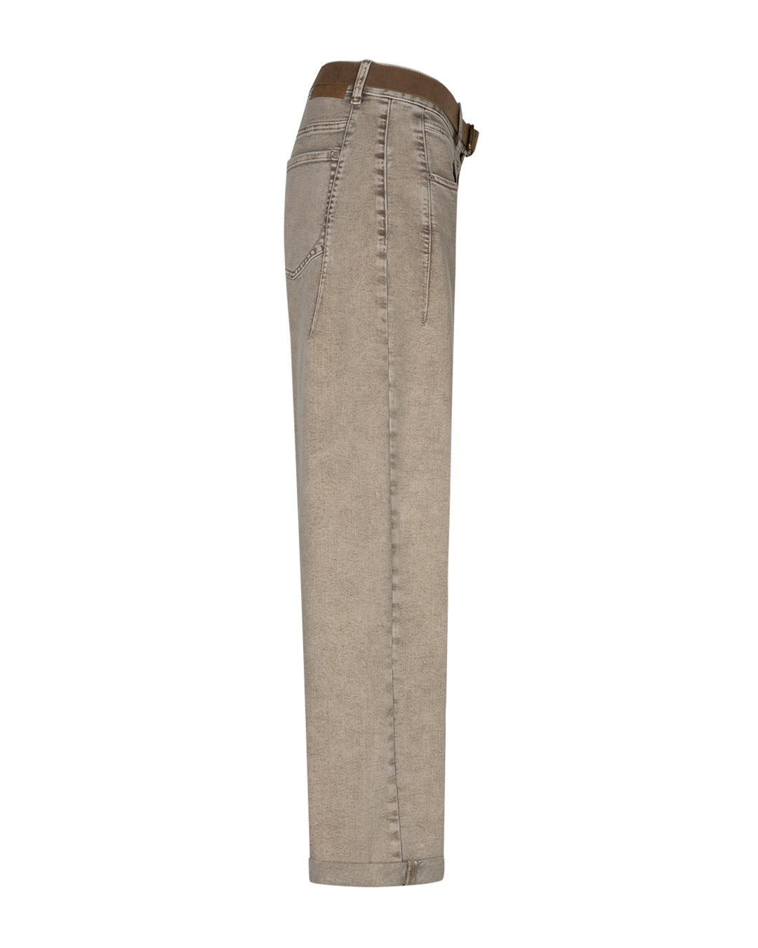 Red Button Korine & belt washed twill