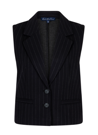 Red Button Waistcoat Punta Pinstripe