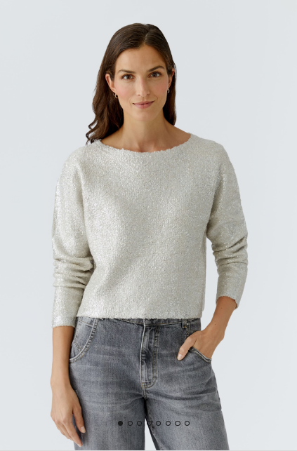 OUI Pullover - silver stone
