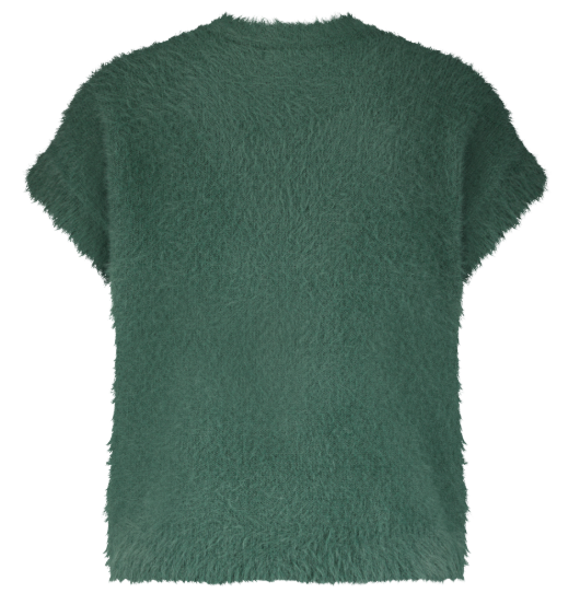 Red Button Sleeveless Fuzzy