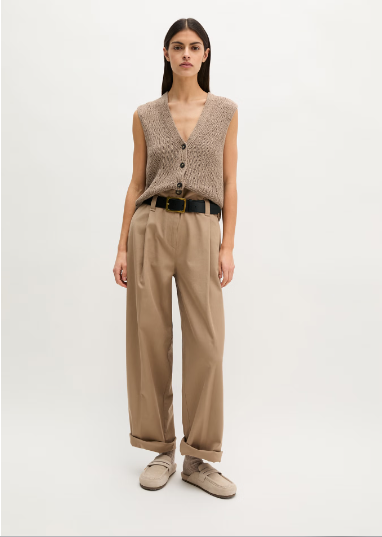 Marc O'Polo Sleeveless cardigan slim made from ribbon yarn